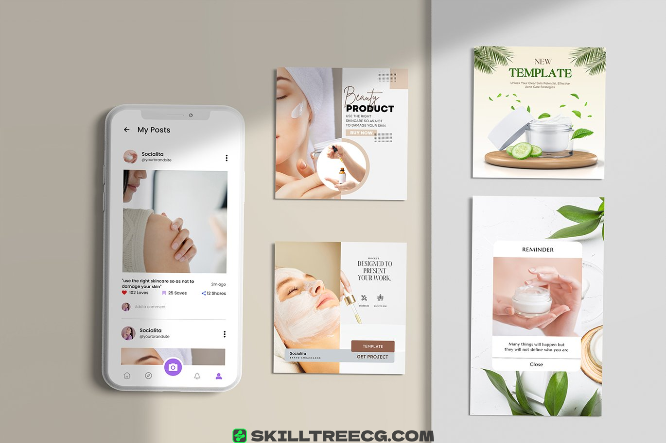 图片[4]-High Quality Social Media Mockup Set（223688）-技能树